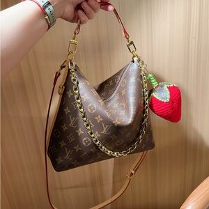 Louis Vuitton Brown Monogram Bag with Gold Chain